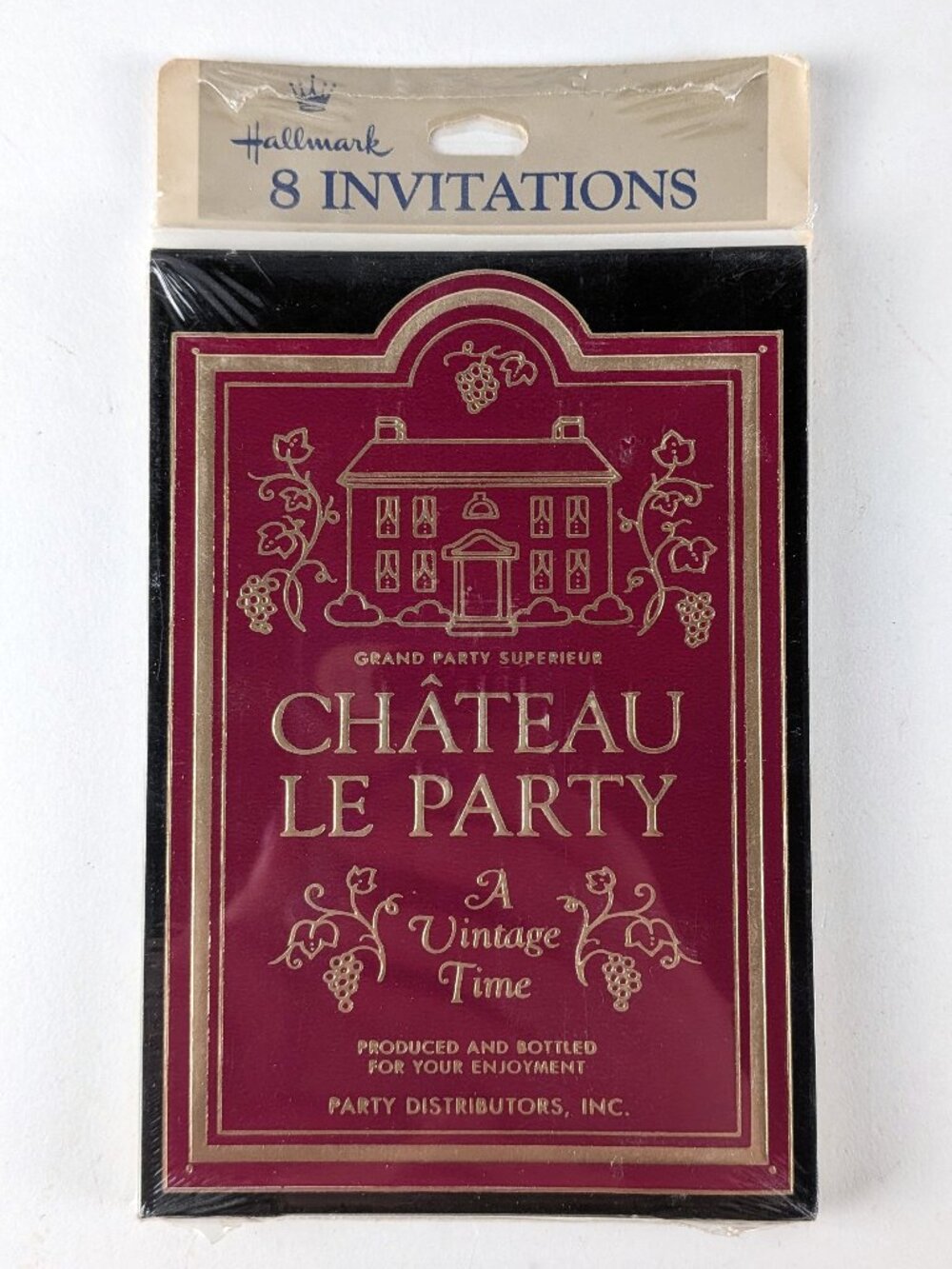 Vintage SEALED Hallmark Wine Tasting 8pk Party Invitations